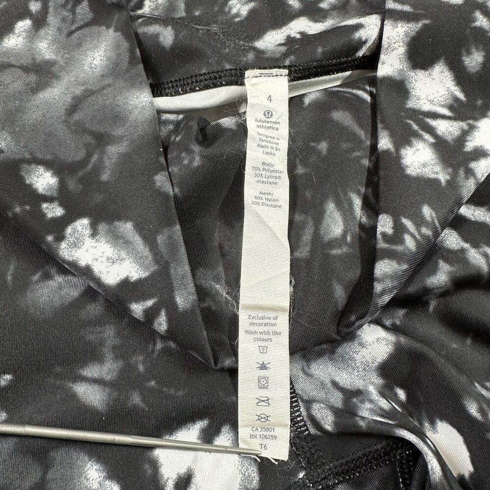 Lululemon Rise and Flow Full-On Luxtreme Leggings Dusk Dye White Black 4 Yoga - Picture 6 of 10